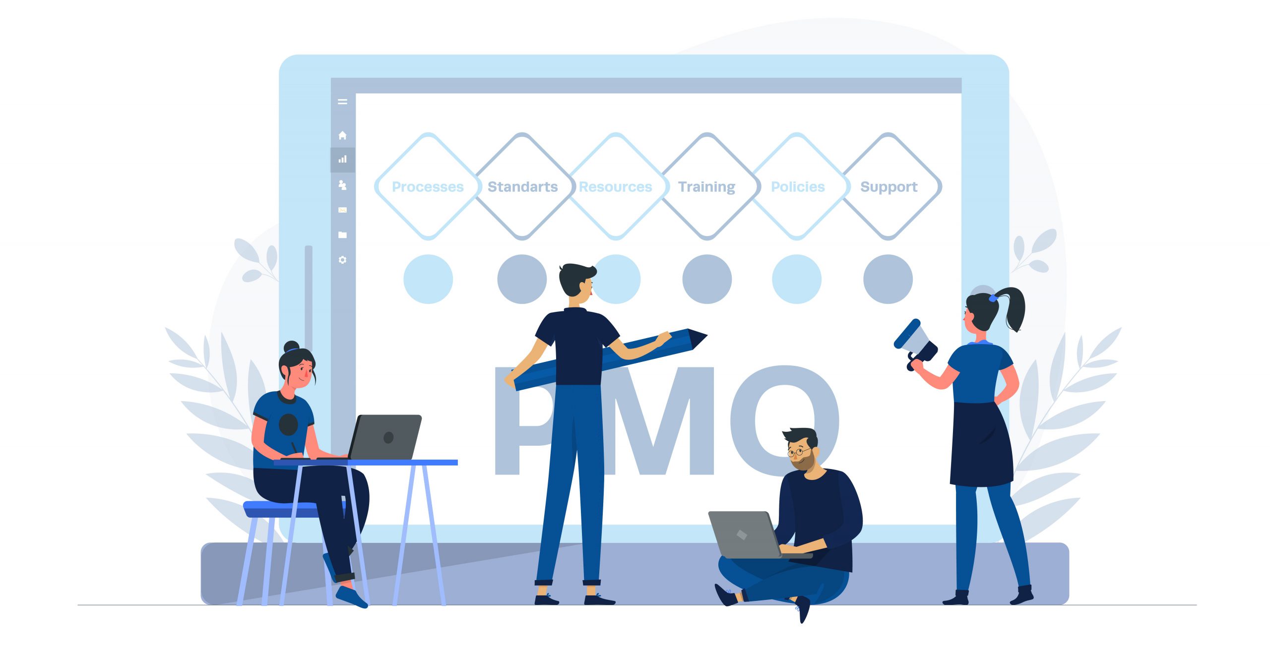 project management office (pmo) illustration